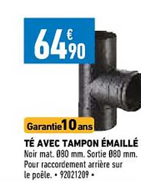 té avec tampon émaillé