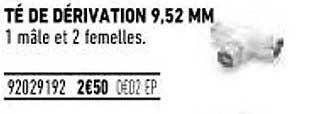 Té De Dérivation 9,52 Mm