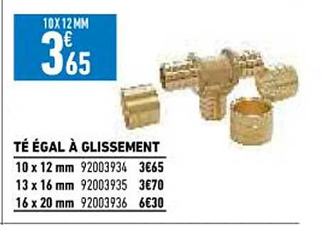 té égal à glissement