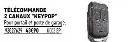 télécommande 2 canaux "keypop"