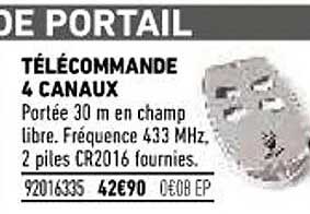 télécommande 4 canaux