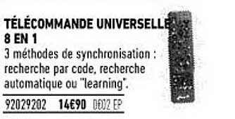 Télécommande Universelle 8 En 1