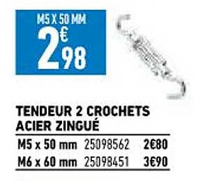 tendeur 2 crochets acier zingué