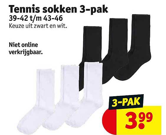 tennis sokken 3-pak