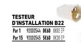 testeur d'installation b22