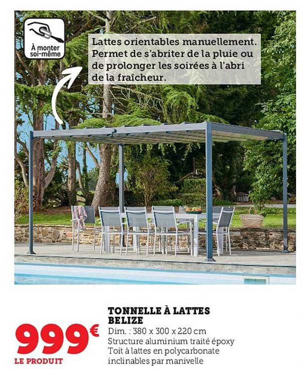 Tonnelle à Lattes Belize