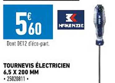 tournevis électricien 6,5 x 200 mm