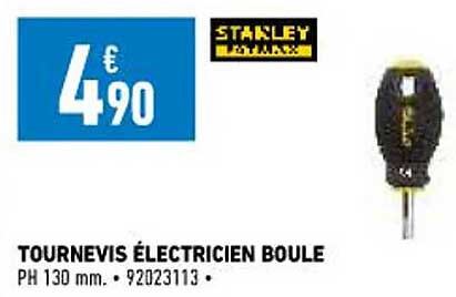 tournevis électricien boule stanley