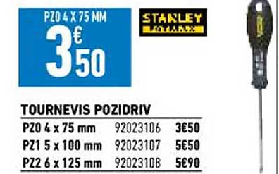 tournevis pozidriv stanley