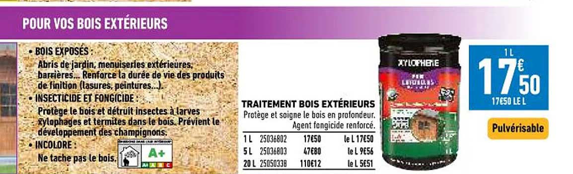 traitement bois extérieures xylophene