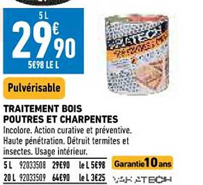 traitement bois poutres et charpentes variatech
