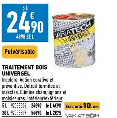 Traitement Bois Universel Variatech