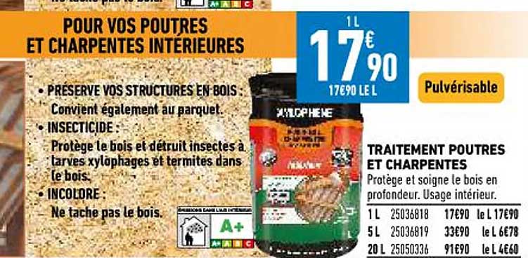 traitement poutres et charpentes xylophene