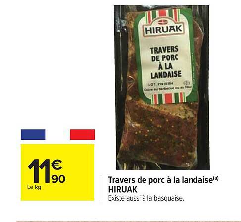 Travers De Porc à La Landaise Hiruak