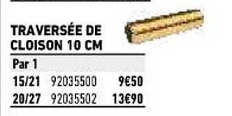 traversée de cloison 10 cm