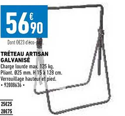 tréteau artisan galvanisé