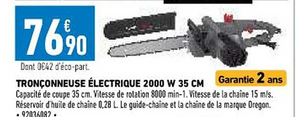 tronçonneuse électrique 2000w 35 cm