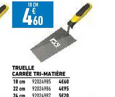 truelle carrée tri-matière