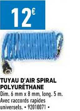 tuyau d'air spiral polyuréthane