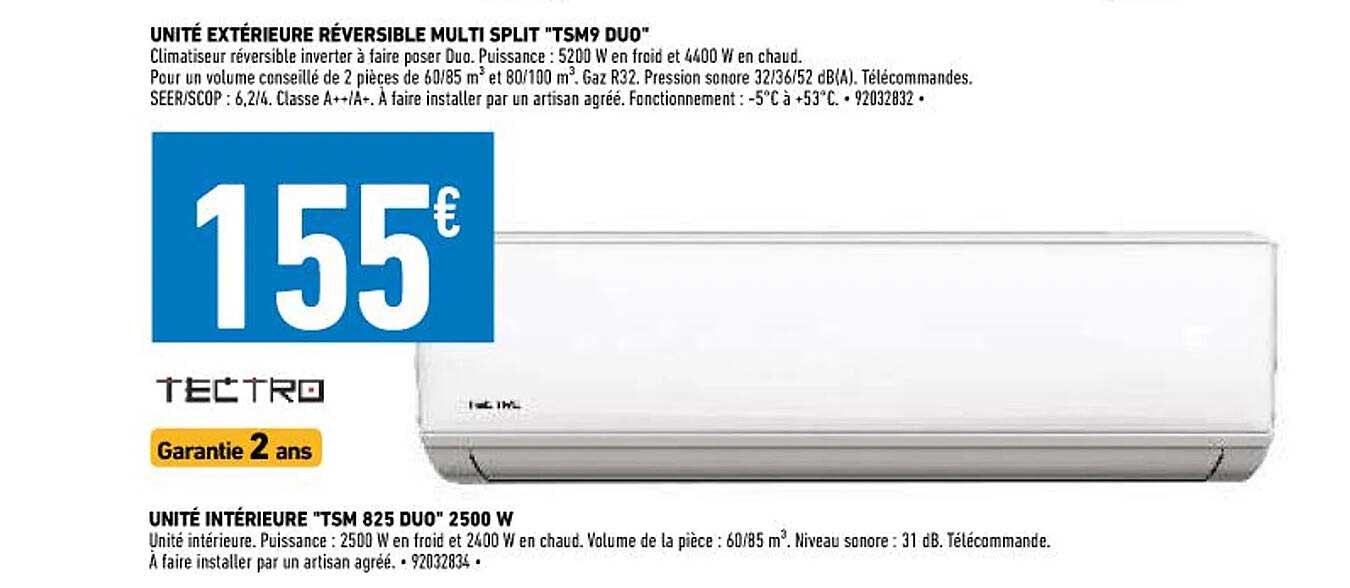 unité extérieure réversible multi split "tsm9 duo"