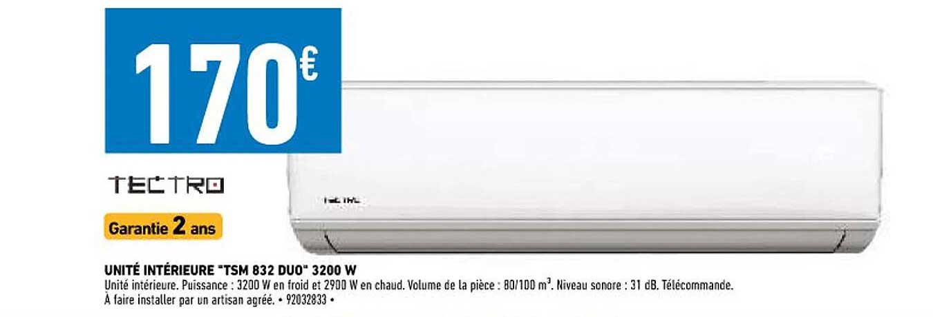 unité intérieur "tsm 832 duo" 3200 w