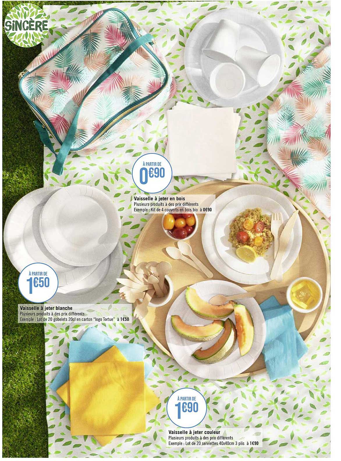 vaisselle à jeter blanche vaisselle à jeter en bois