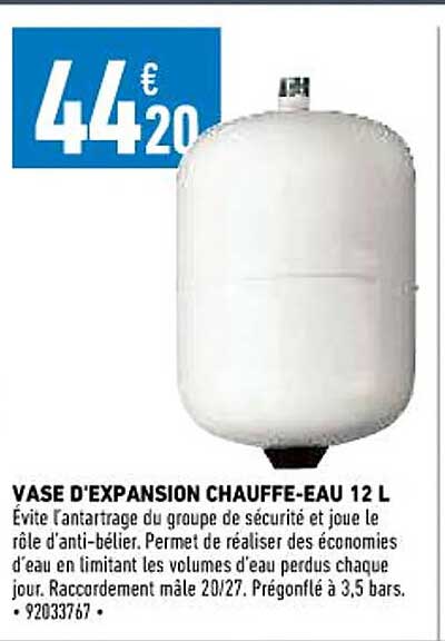 vase d'expansion chauffe-eau 12l