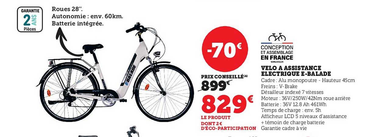 vélo à assistance électrique e-balade