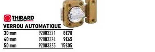 verrou automatique thirard