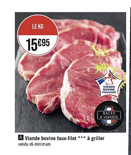Viande Bovine Faux-filet *** à Griller