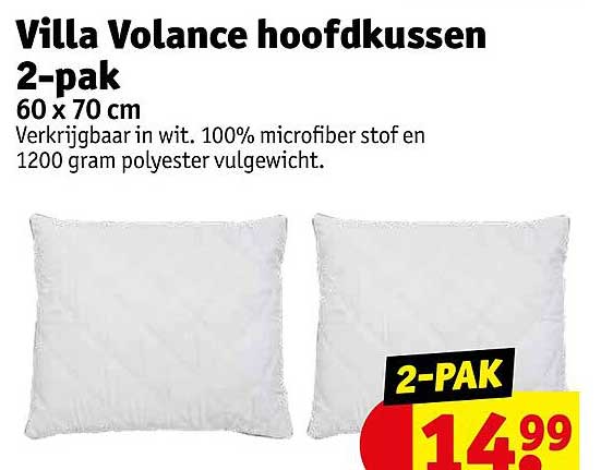 villa volance hoofdkussen 2-pak