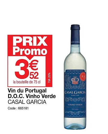 vin du portugal d.o.c. vinho verde casal garcia