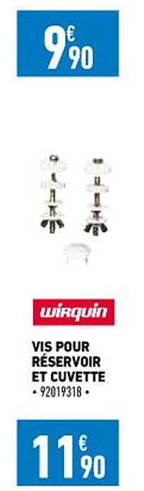 vis pour réservoir et cuvette wirquin
