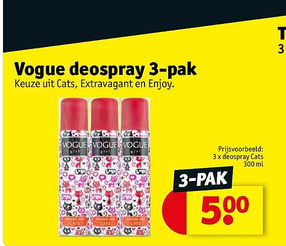 vogue deospray 3-pak