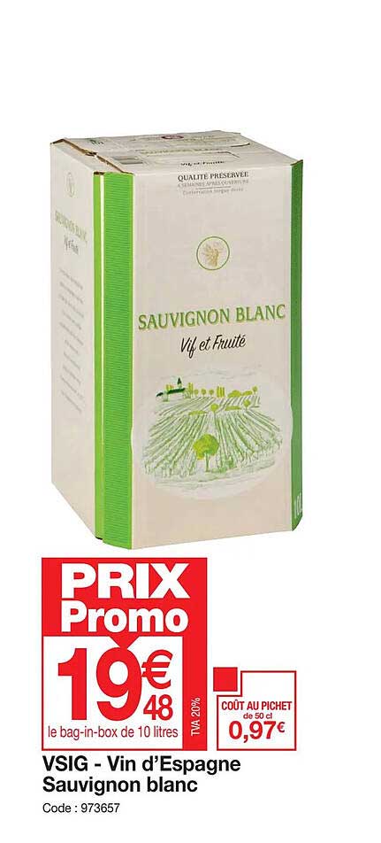 Vsig - Vin D'espagne Sauvignon Blanc