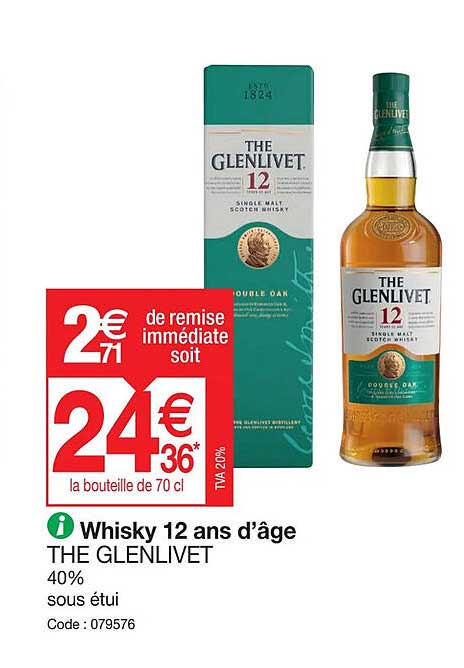 whisky 12 ans d'âge the glenlivet