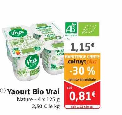 Yaourt Bio Vrai Nature