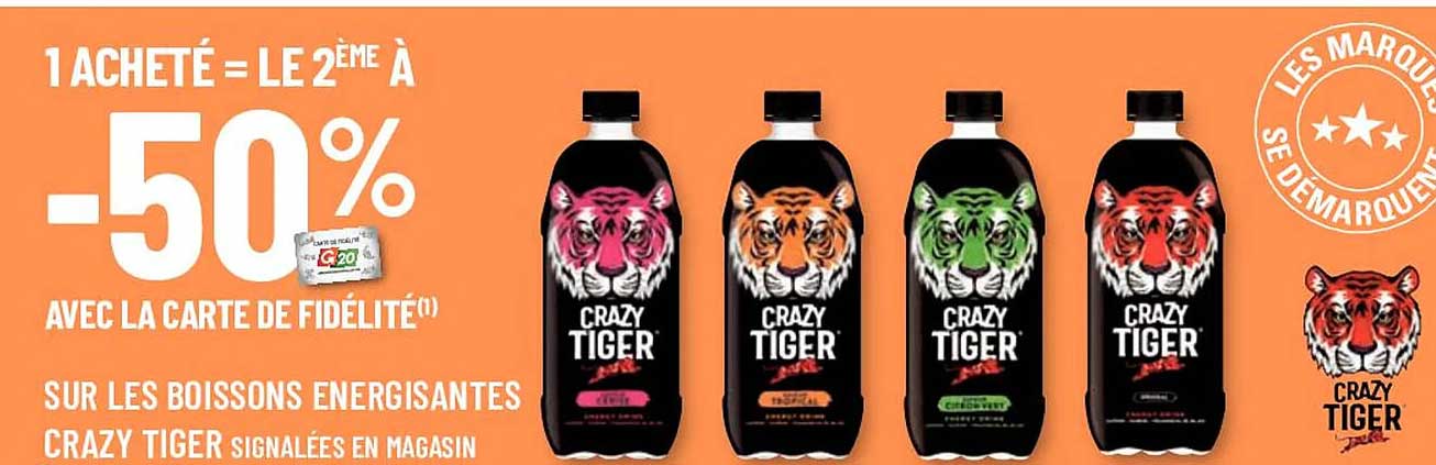 les boissons énergisantes crazy tiger