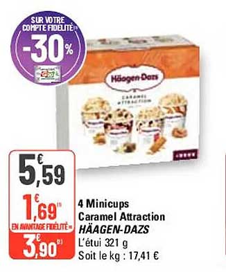 4 minicups caramel attraction häagen-dazs