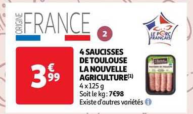 4 saucisses de toulouse la nouvelle agriculture