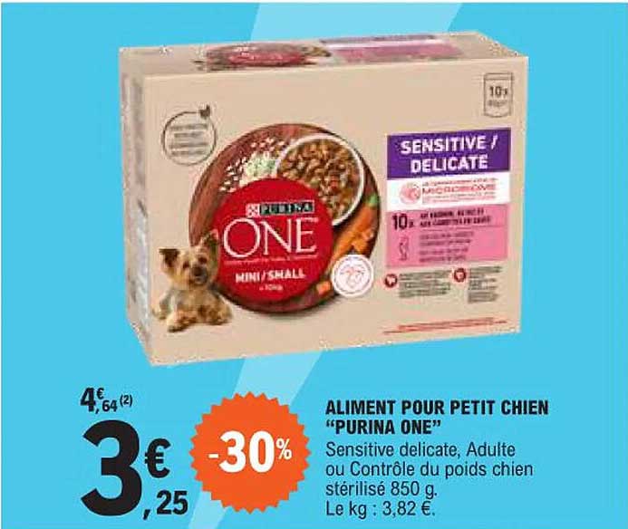 aliment pour petit chien "purina one"