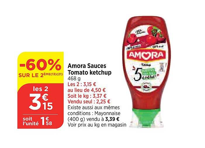amore sauces tomato ketchup