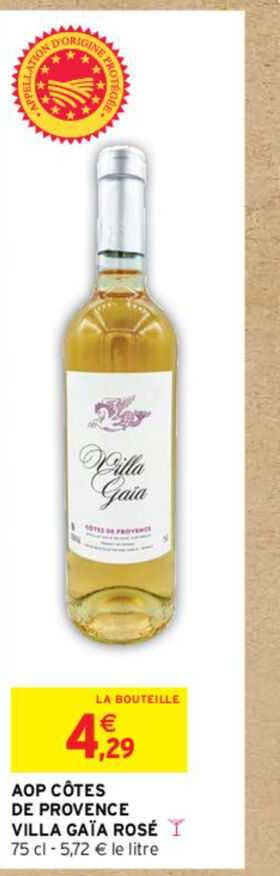 aop côtes de provence villa gaïa rosé