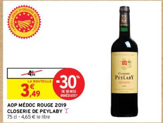 aop médoc rouge 2019 closerie de peylaby