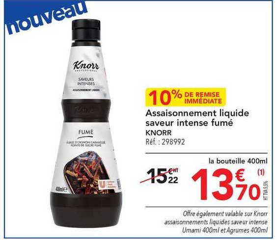 Assaisonnement Liquide Saveur Intense Fumé Knorr
