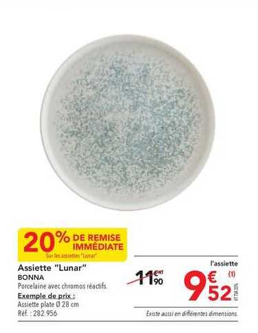 Assiette "lunar" Bonna