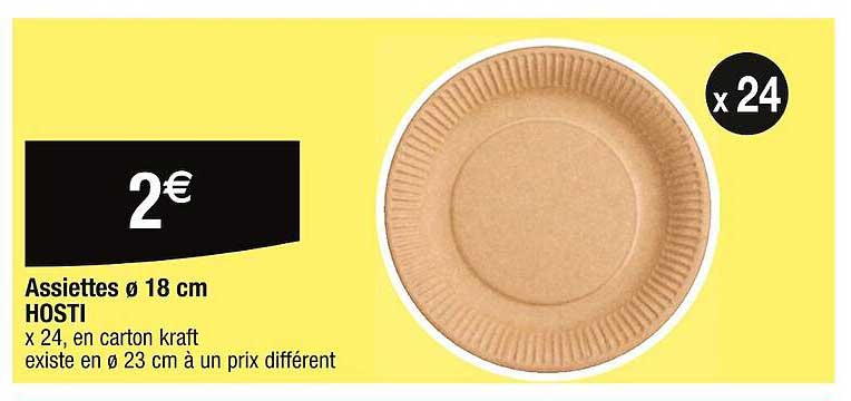 assiettes ø 18 cm hosti