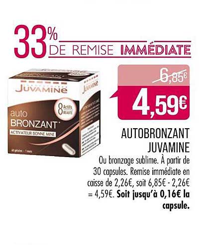autobronzant juvamine