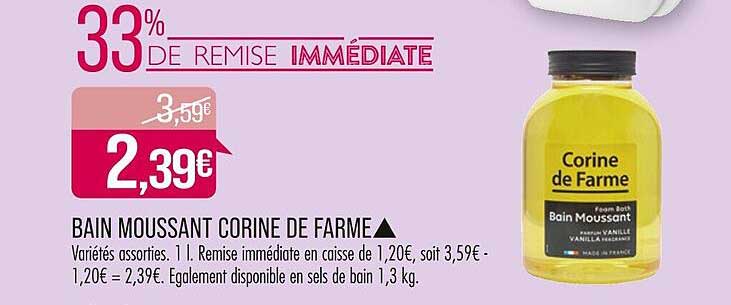 bain moussant corine de farme