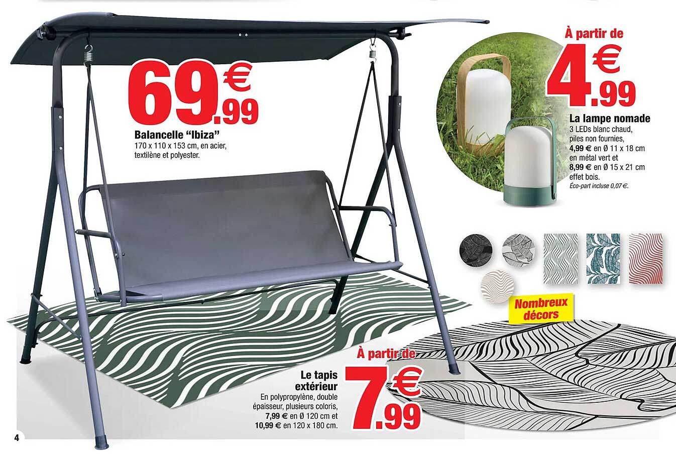 Balancelle "ibiza", La Lampe Nomade, Le Tapis Extérieur